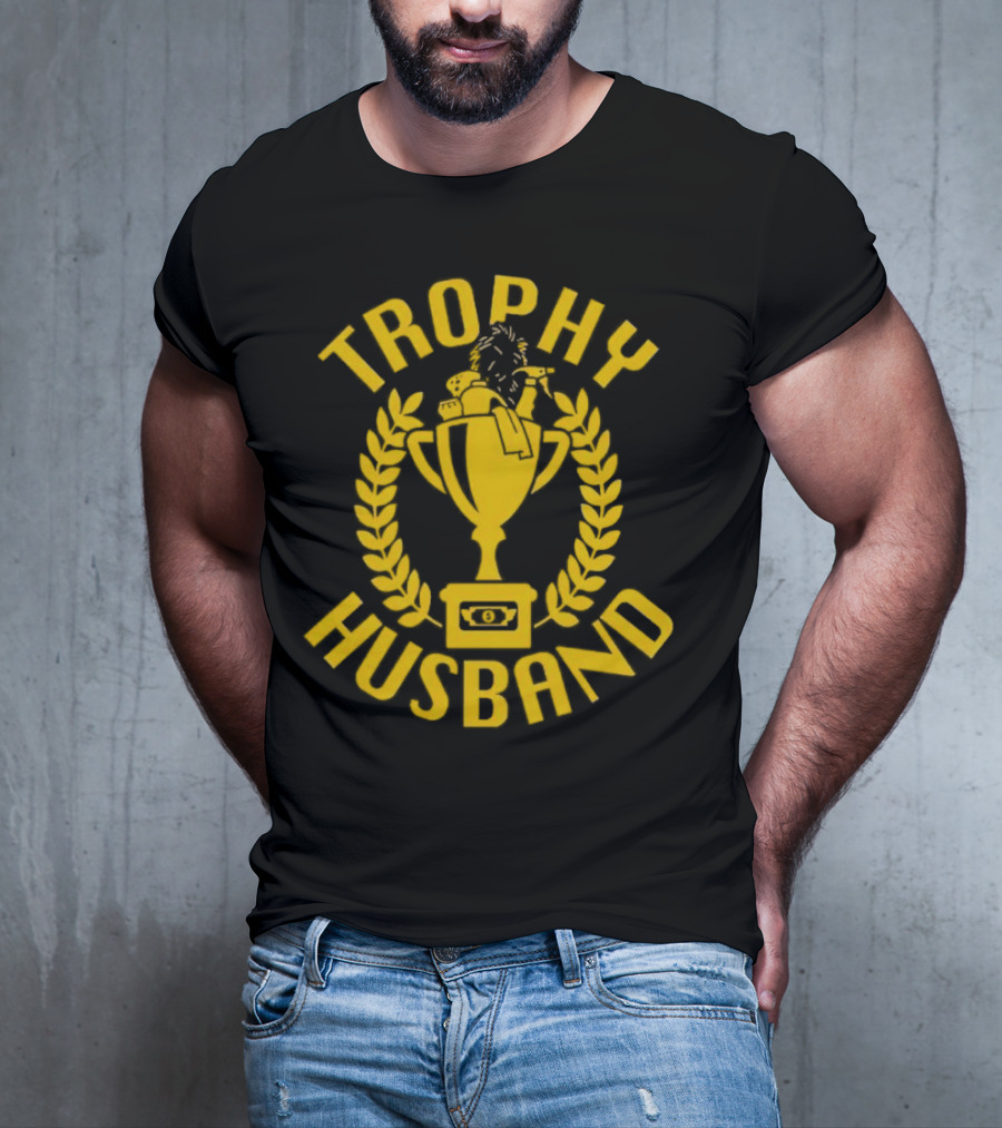 Trophy Husband Laurel Cup With Hat And Beer T-Shirt