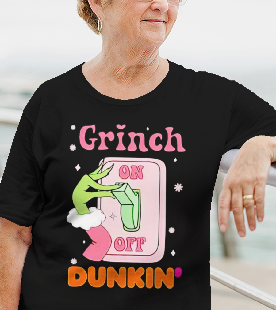 Grinch On Off Dunkin Switch Hand Lever T-Shirt