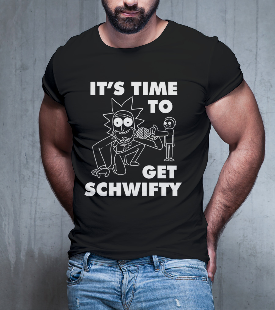 It's Time To Get Schwifty Character Holding Microphone Sketch T-Shirt