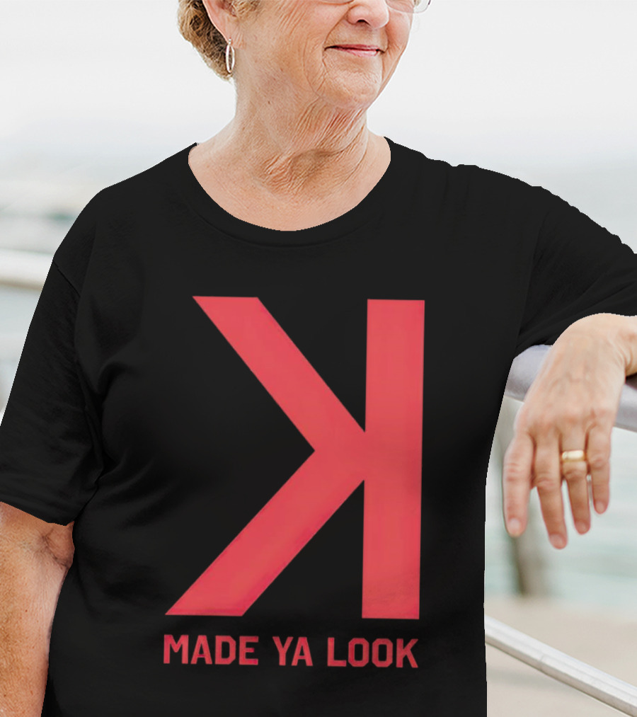 Made Ya Look Backwards K Baseball Strikeout Fan T-Shirt