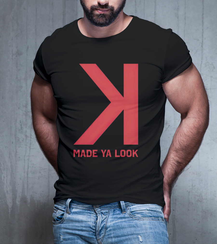 Made Ya Look Backwards K Baseball Strikeout Fan T-Shirt