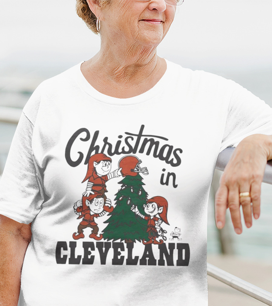 Christmas In Cleveland Browns T-Shirt