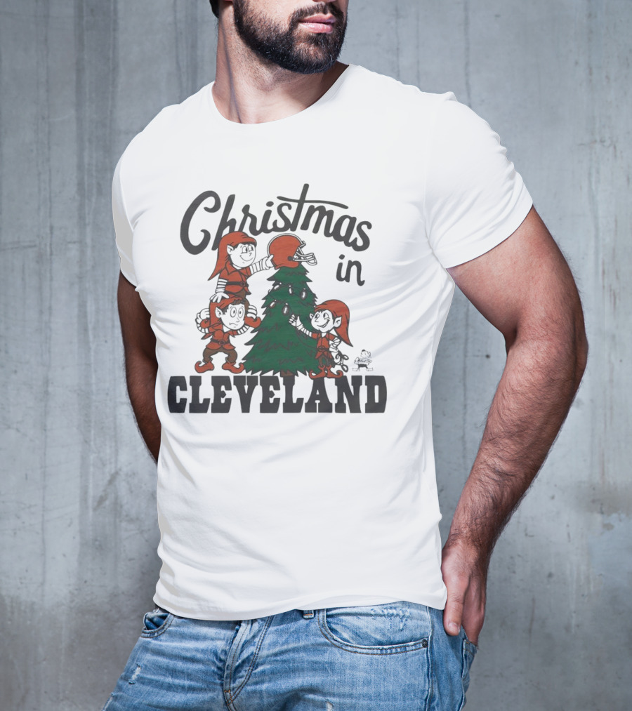 Christmas In Cleveland Browns T-Shirt
