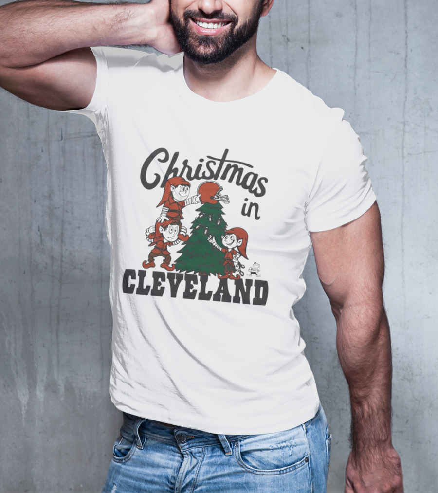 Christmas In Cleveland Browns T-Shirt