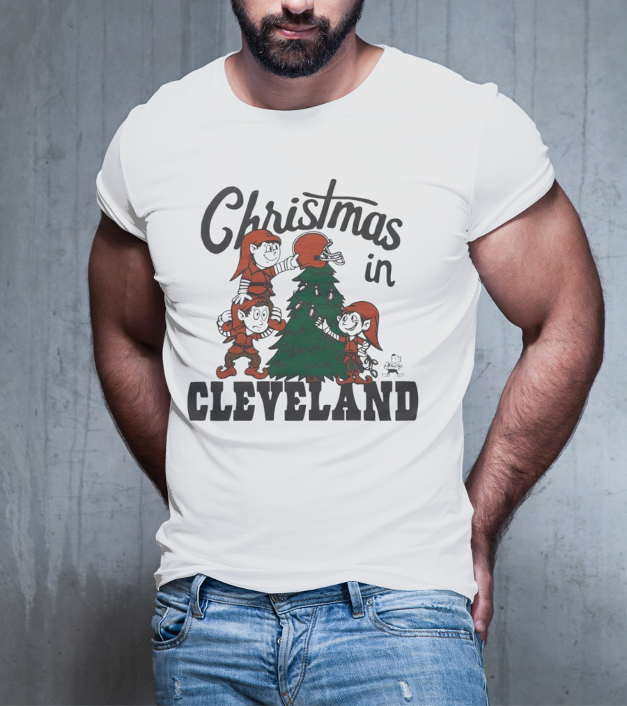 Christmas In Cleveland Browns T-Shirt