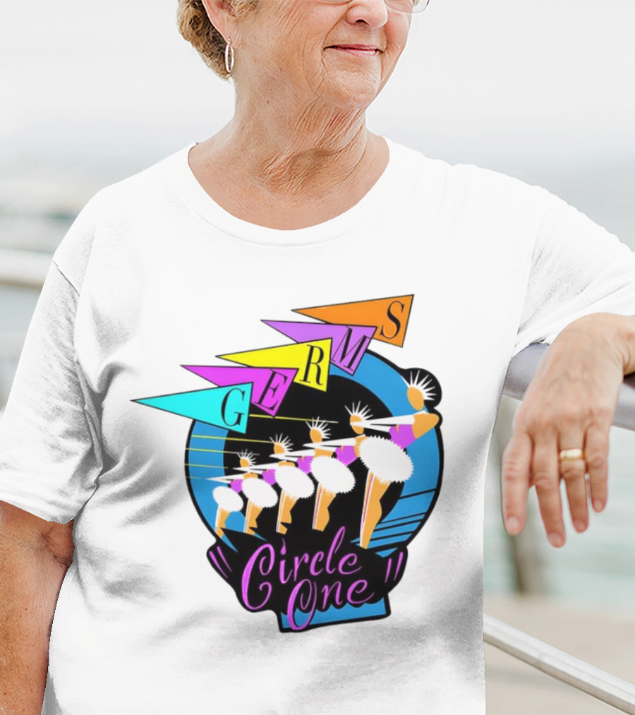 Germs Circle One Ballerina Silhouette Retro T-Shirt