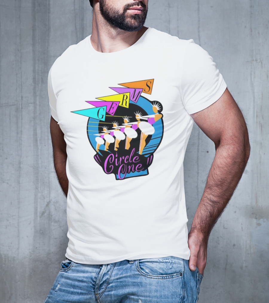Germs Circle One Ballerina Silhouette Retro T-Shirt
