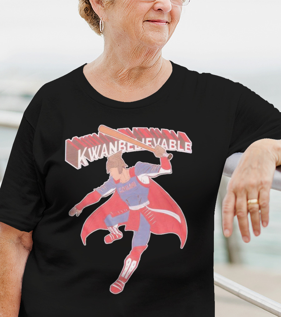 Kwanbelievable Cleveland Guardians Warrior Hero Baseball T-Shirt