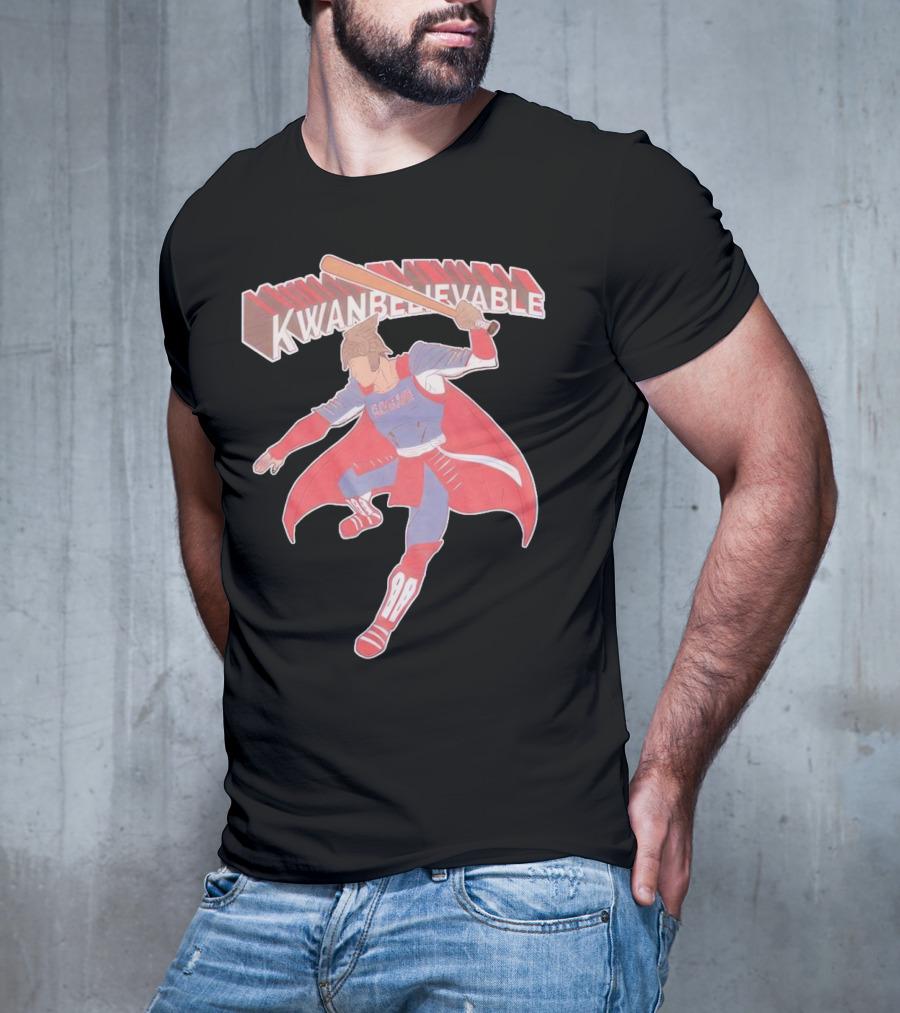 Kwanbelievable Cleveland Guardians Warrior Hero Baseball T-Shirt