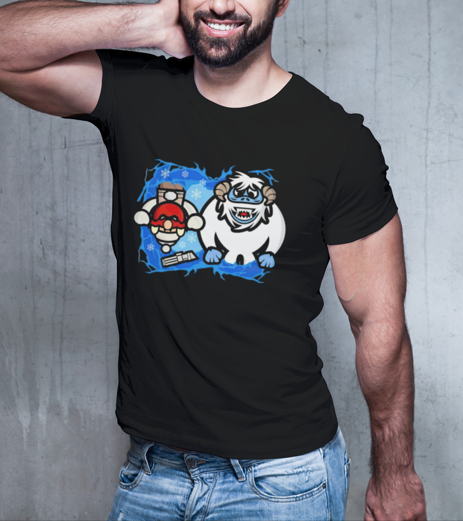 Bumble Wars Cartoon Mario Wampa Battle Ice Hoth T-Shirt