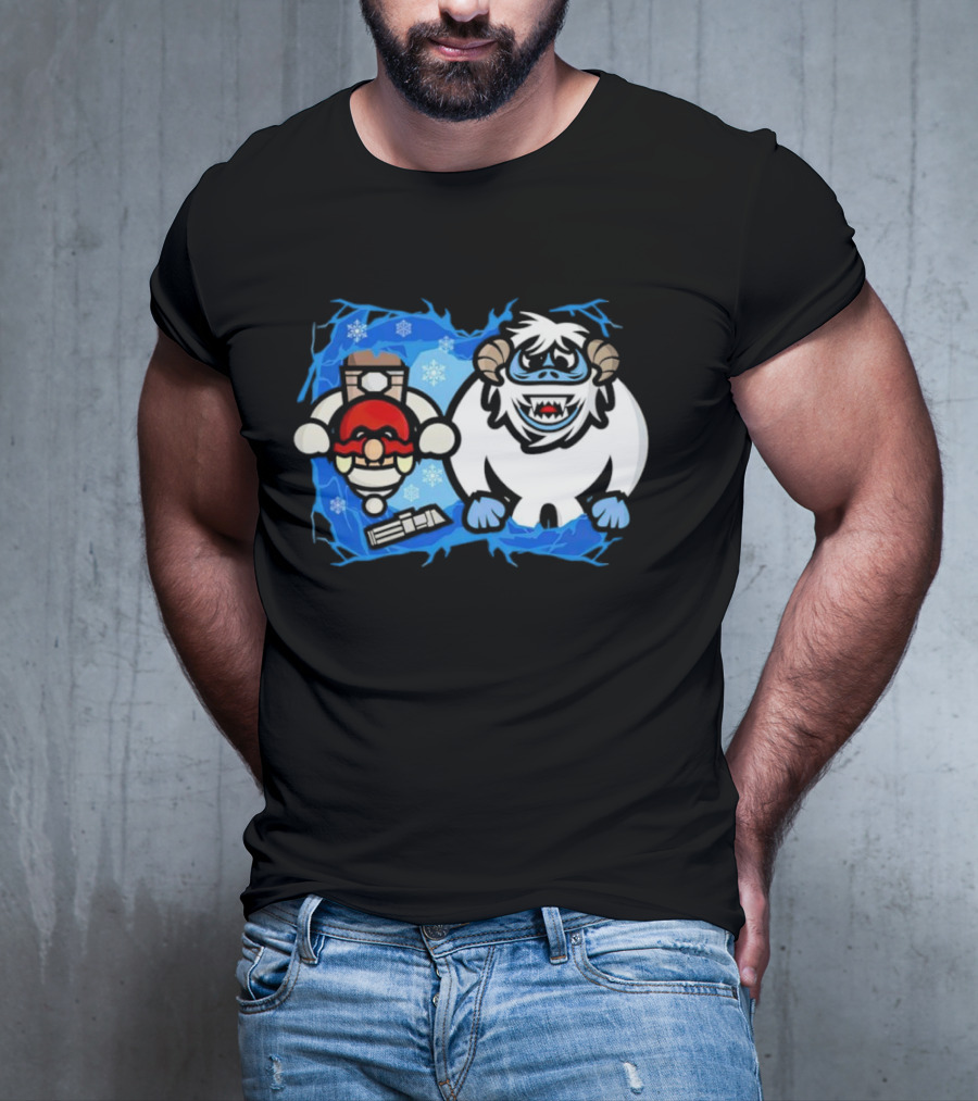 Bumble Wars Cartoon Mario Wampa Battle Ice Hoth T-Shirt