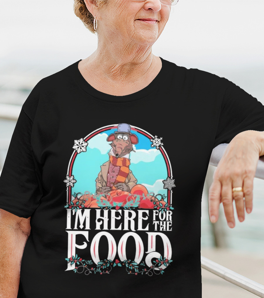I'm Here For The Food Funny Rat Chef Winter Scarf T-Shirt