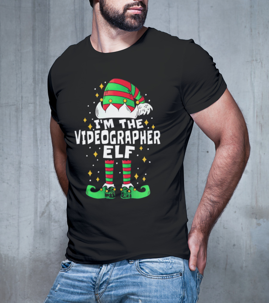 I'm The Videographer Elf Christmas Holiday Costume T-Shirt