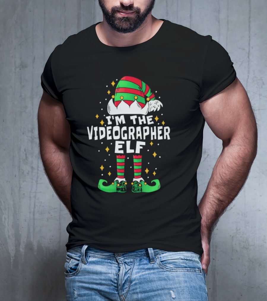 I'm The Videographer Elf Christmas Holiday Costume T-Shirt