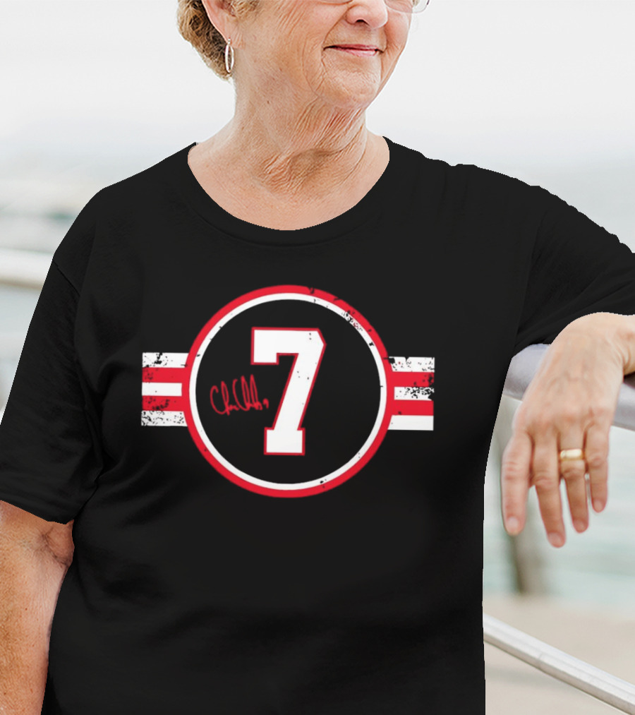 Chris Chelios 7 Chicago Blackhawks Signature T-Shirt