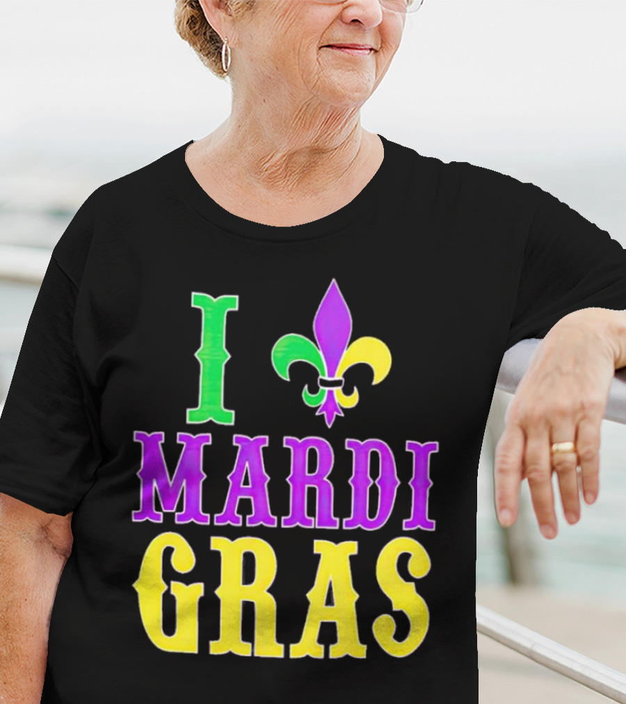 I ❤️ Mardi Gras Fleur-de-Lis T-Shirt