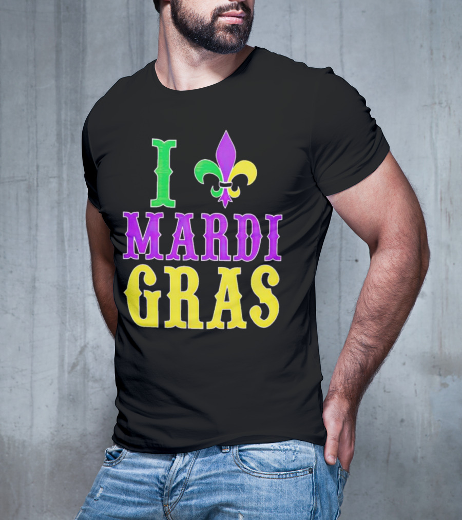 I ❤️ Mardi Gras Fleur-de-Lis T-Shirt