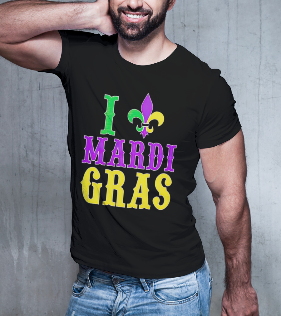 I ❤️ Mardi Gras Fleur-de-Lis T-Shirt