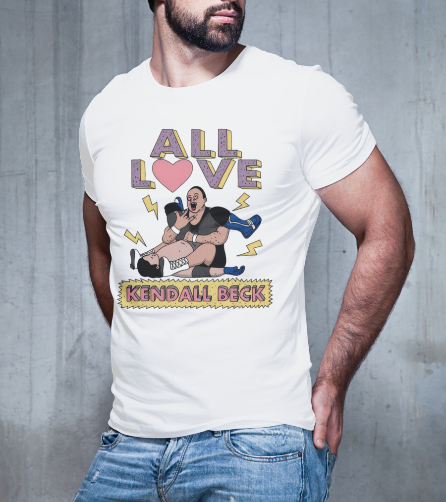 Kendall Beck All Love Wrestling 90s Iconic T-Shirt