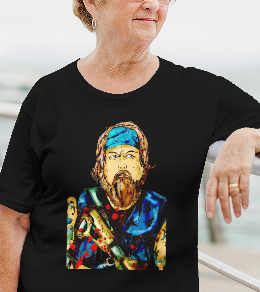 Savior TKO TKO Artist Print Bearded Bandana Warrior T-Shirt