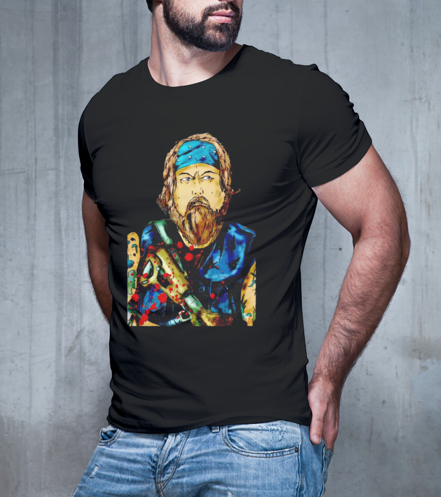 Savior TKO TKO Artist Print Bearded Bandana Warrior T-Shirt