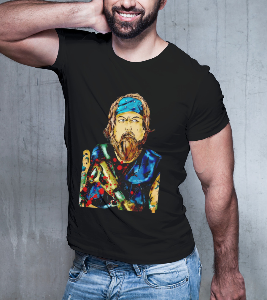 Savior TKO TKO Artist Print Bearded Bandana Warrior T-Shirt