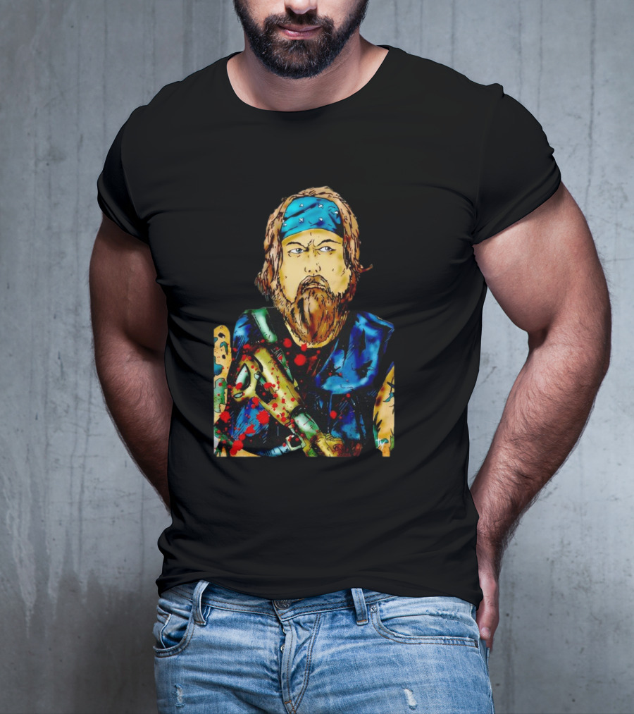 Savior TKO TKO Artist Print Bearded Bandana Warrior T-Shirt