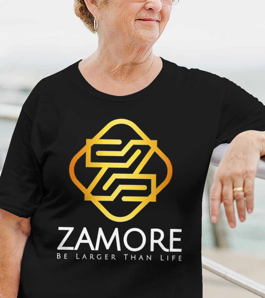 Zamore Be Larger Than Life Gold Geometric T-Shirt