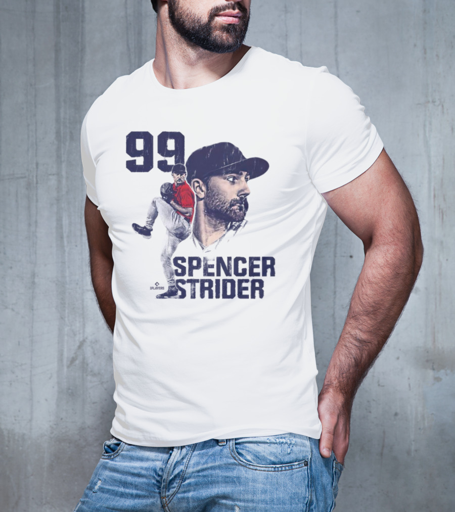 Spencer Strider 99 Atlanta Braves Vintage Players T-Shirt