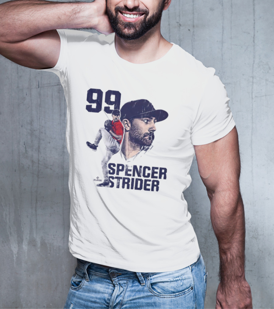 Spencer Strider 99 Atlanta Braves Vintage Players T-Shirt