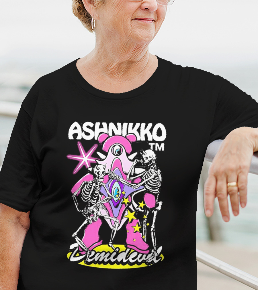 Ashnikko Demidevil Skeleton Starry Eyeball Creature With Skeletons T-Shirt