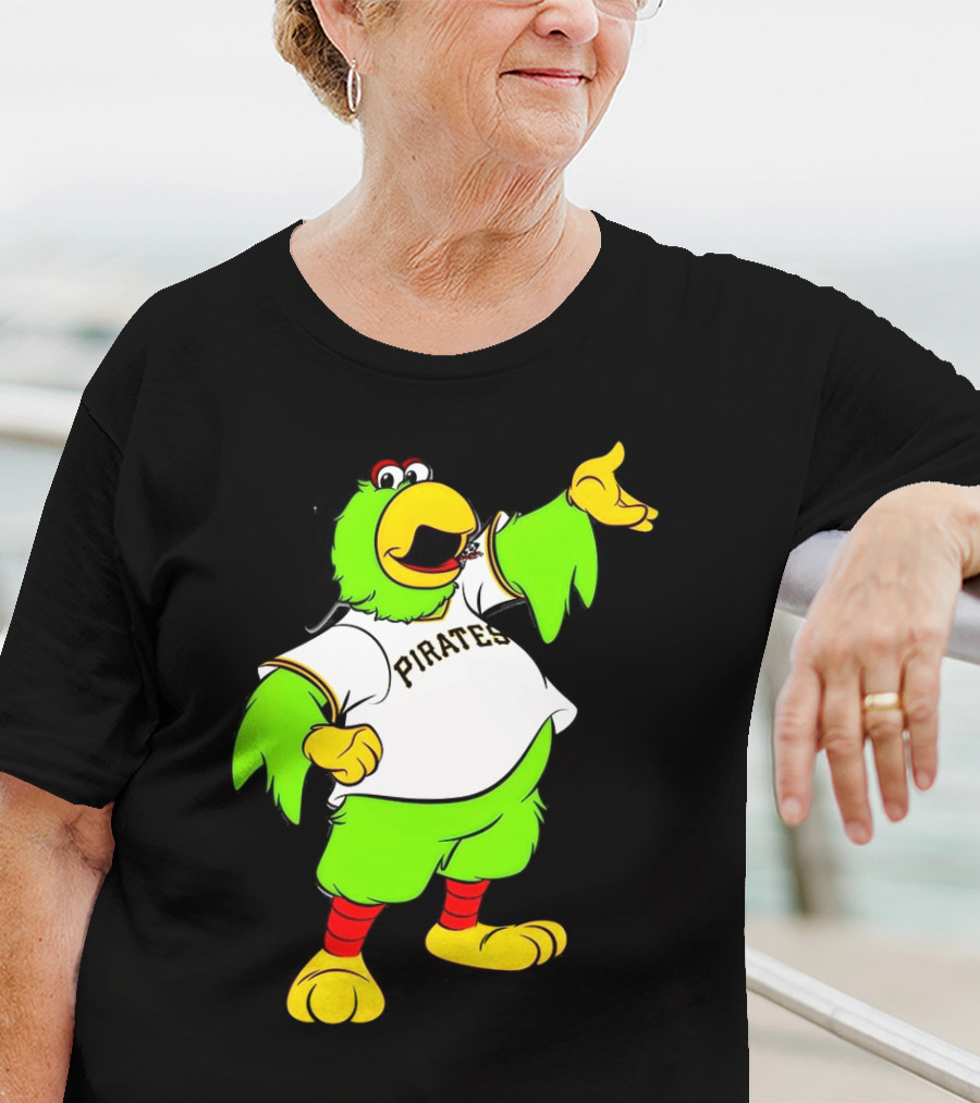 Pittsburgh Pirates Parrot Mascot Cheerful T-Shirt