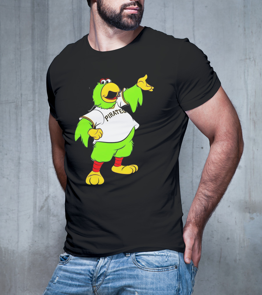 Pittsburgh Pirates Parrot Mascot Cheerful T-Shirt