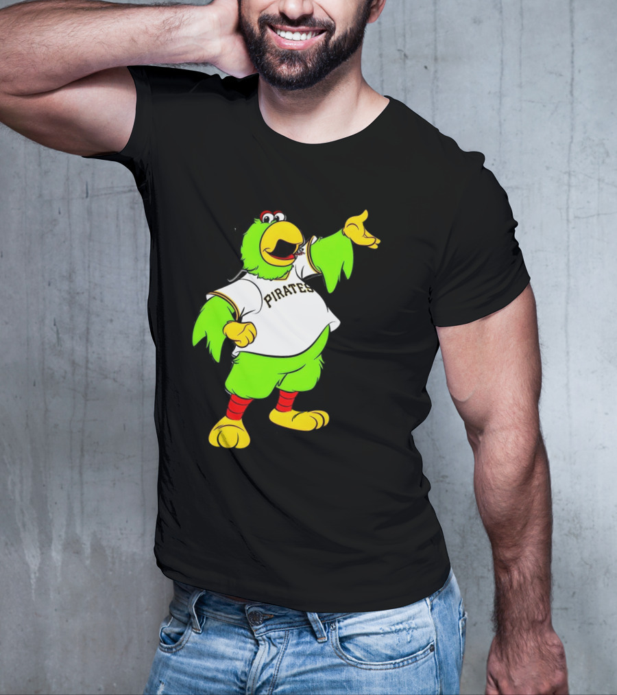 Pittsburgh Pirates Parrot Mascot Cheerful T-Shirt