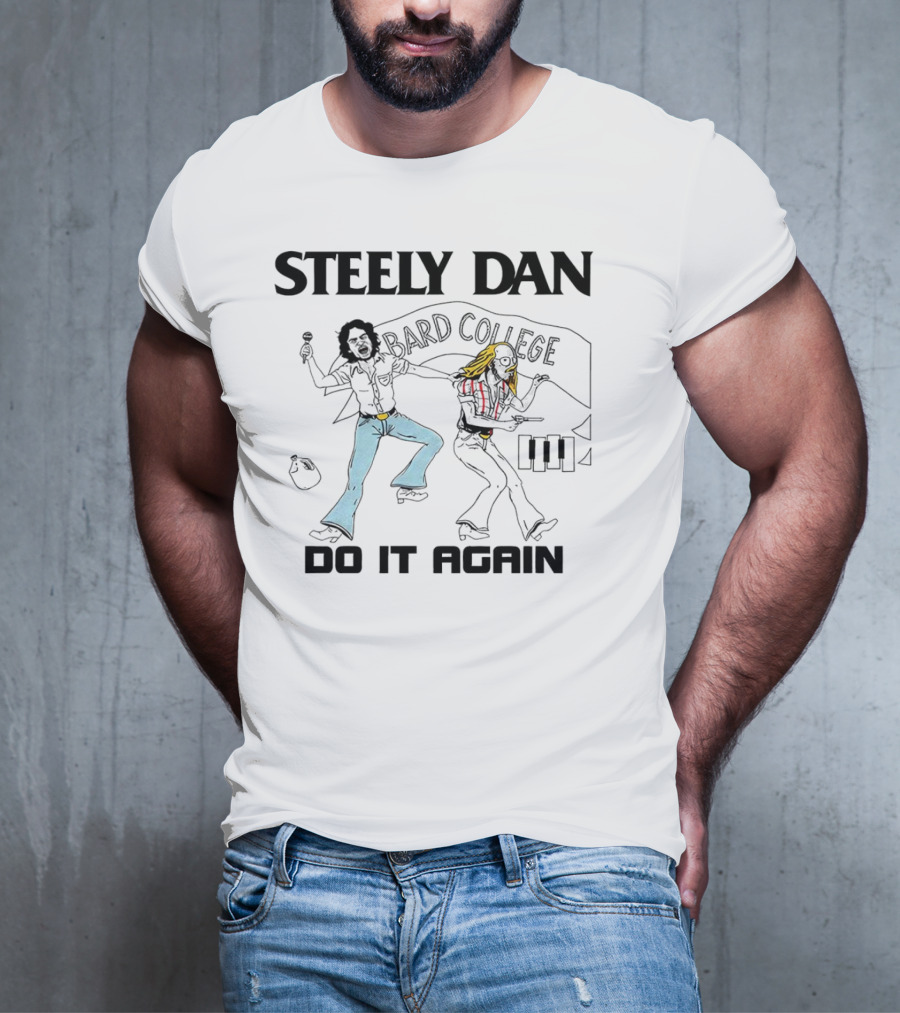 Steely Dan Bard College Do It Again Retro Music Skate Roller Disco Vintage T-Shirt