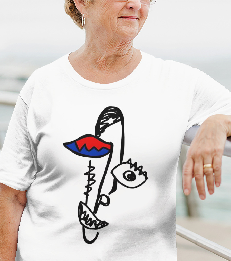 Beyond Graf’s Latest Abstract Picasso Face Disconnected Lines And Shapes T-Shirt
