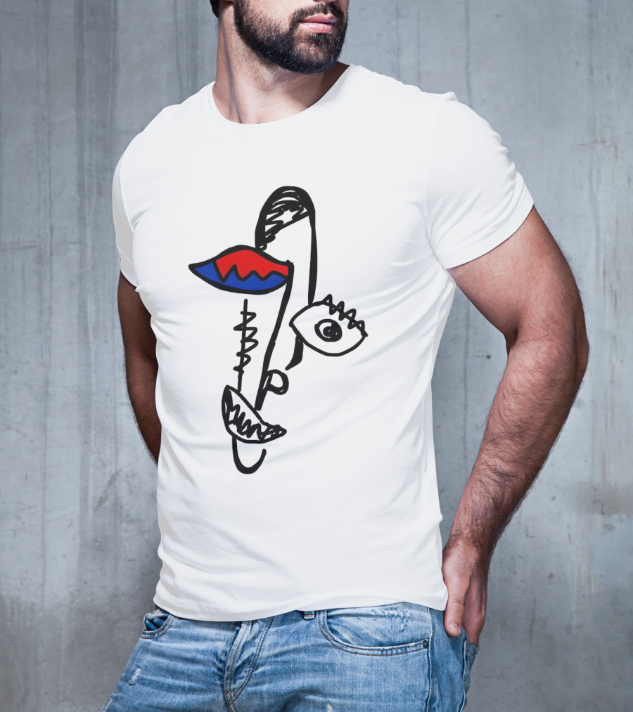 Beyond Graf’s Latest Abstract Picasso Face Disconnected Lines And Shapes T-Shirt