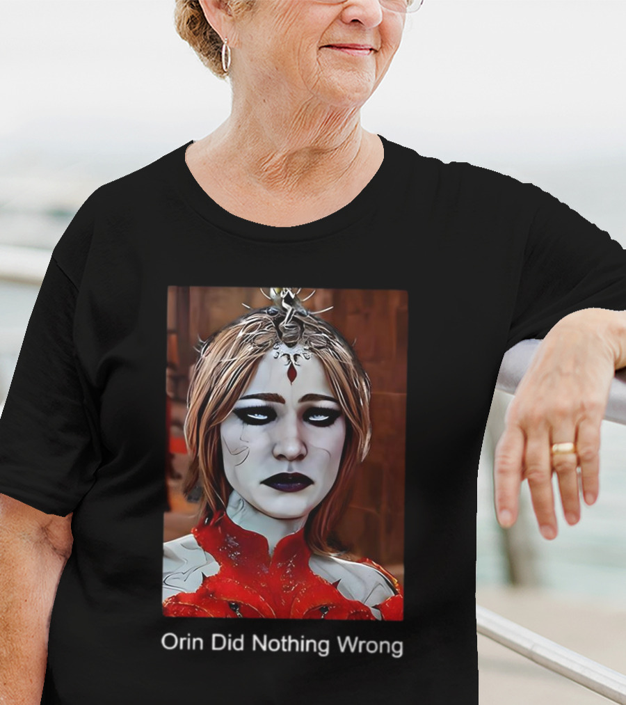 Orin Did Nothing Wrong Mysterious Woman With Dark Makeup And Red T-Shirt