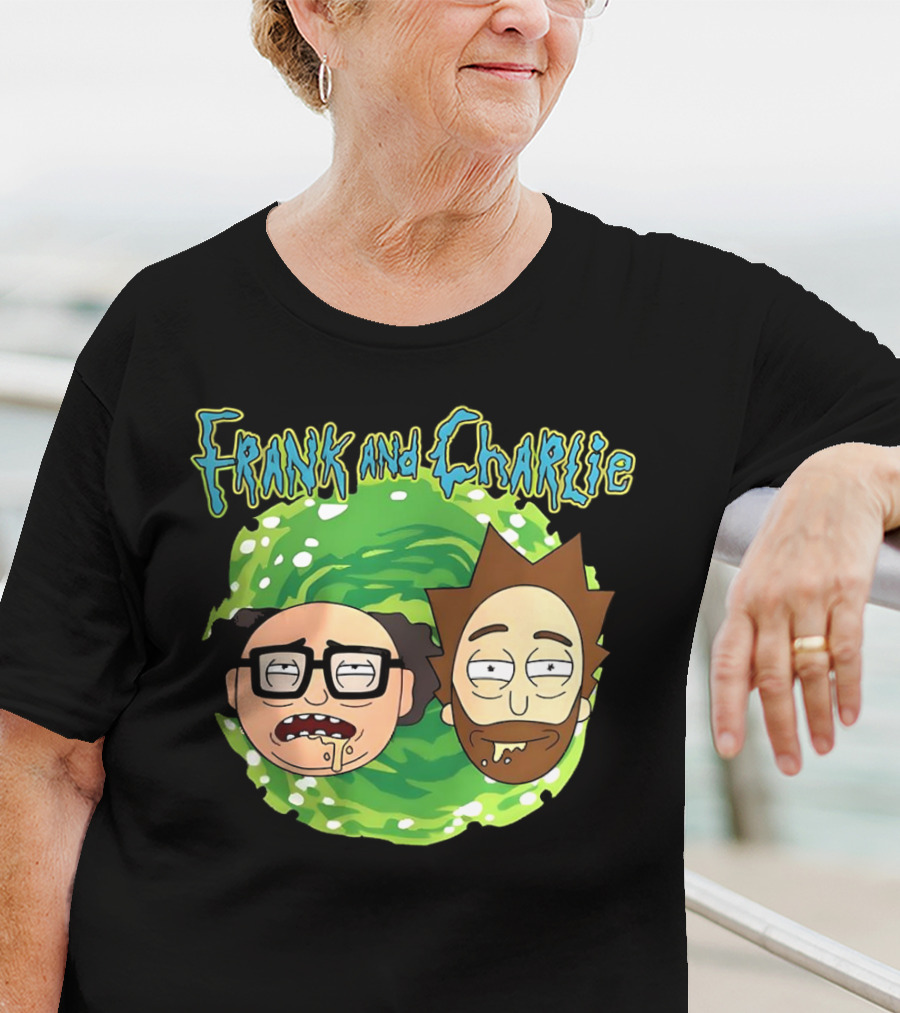 Frank And Charlie Rick And Morty Portal Faces T-Shirt