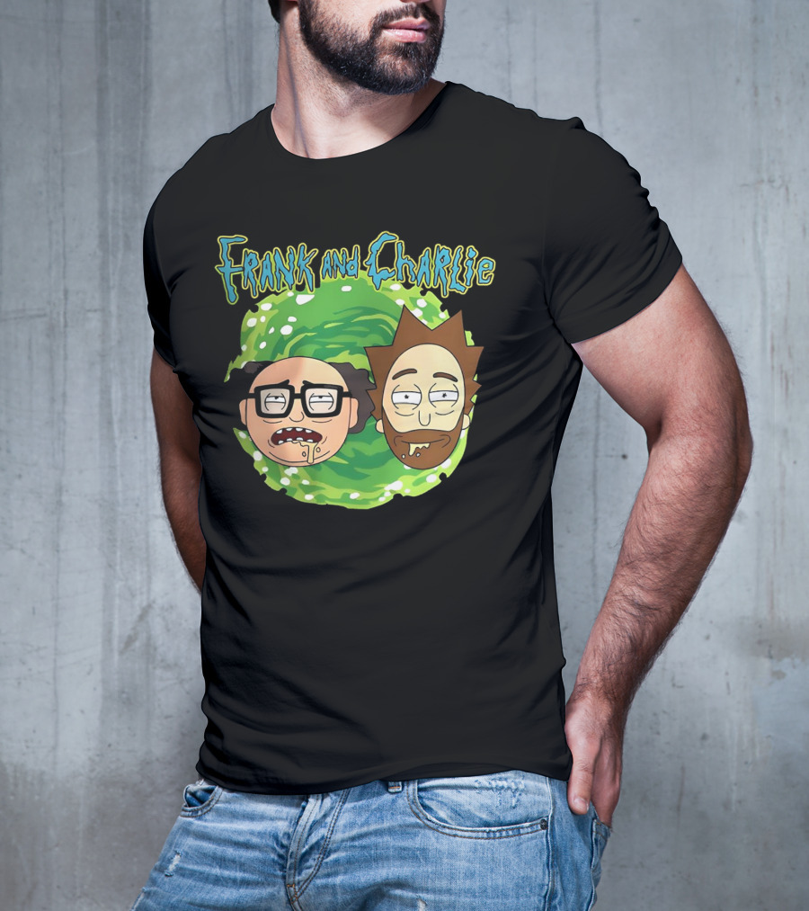 Frank And Charlie Rick And Morty Portal Faces T-Shirt