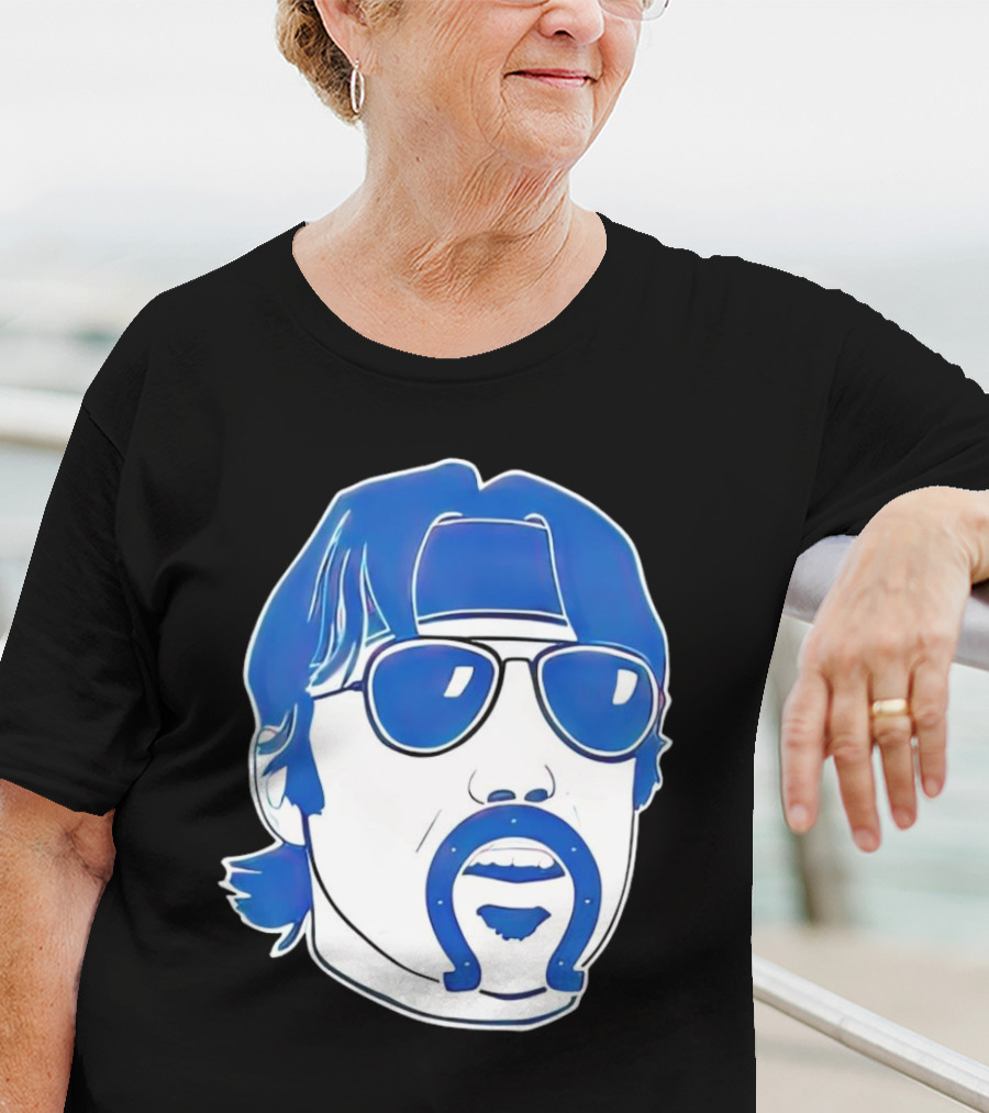 Minshew Mania Indianapolis Colts Iconic Quarterback Mustache Sunglasses T-Shirt