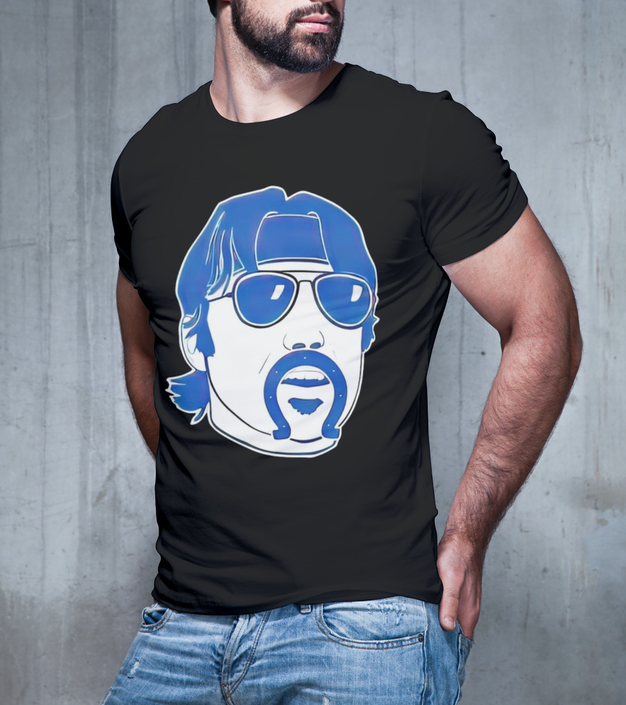 Minshew Mania Indianapolis Colts Iconic Quarterback Mustache Sunglasses T-Shirt