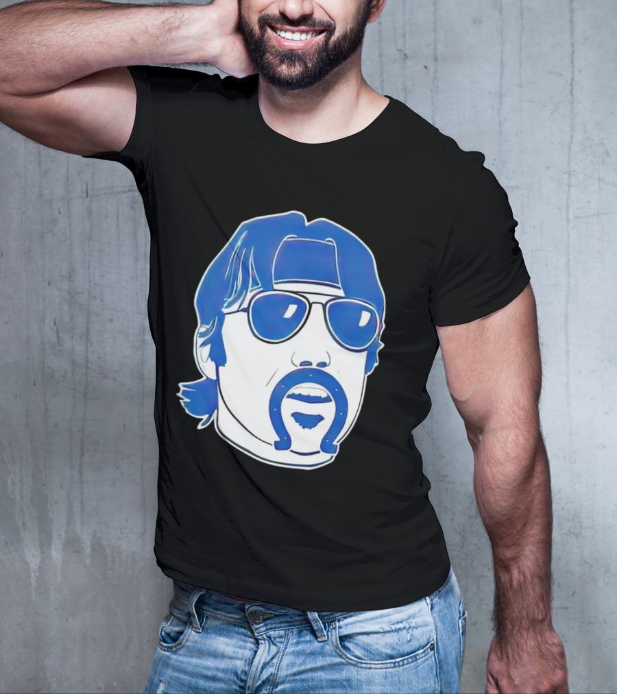 Minshew Mania Indianapolis Colts Iconic Quarterback Mustache Sunglasses T-Shirt