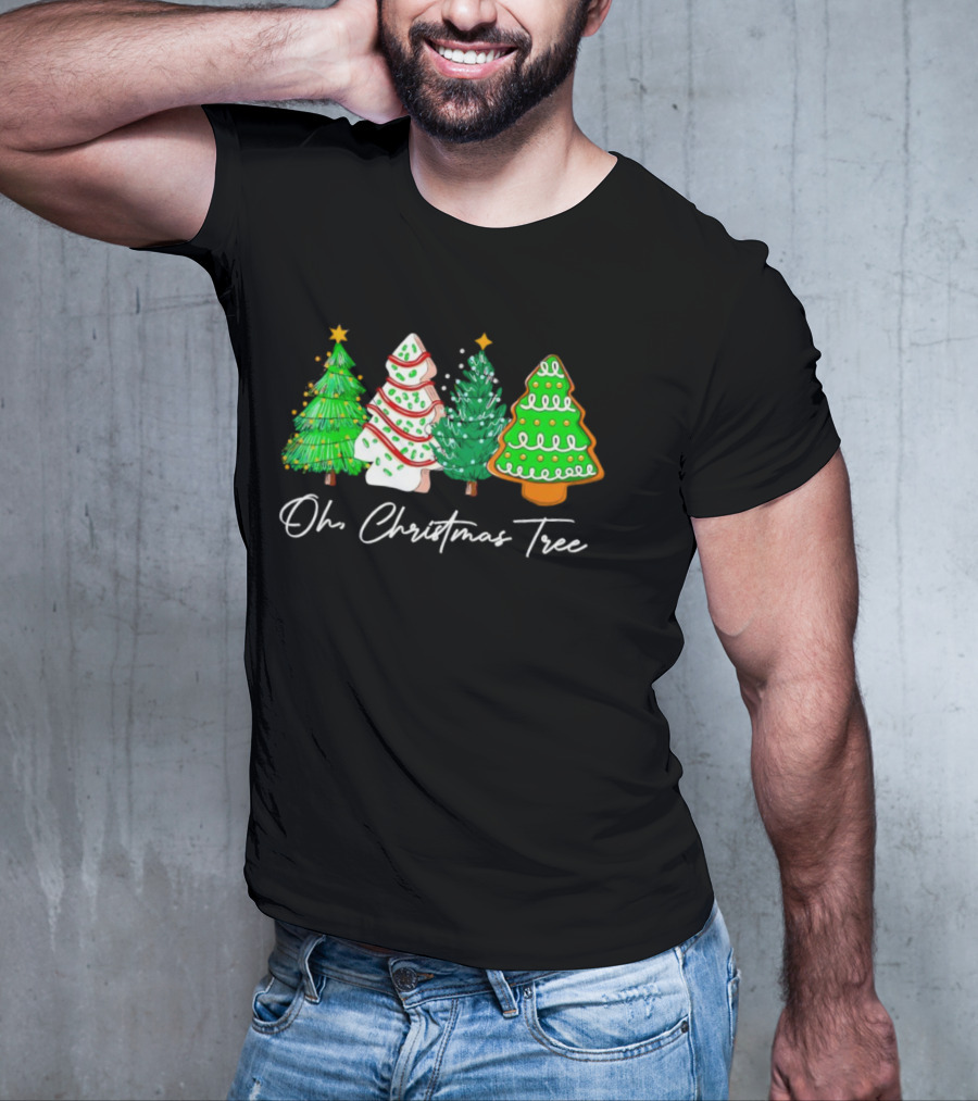 Oh Christmas Tree Festive Evergreen Cookie Display T-Shirt
