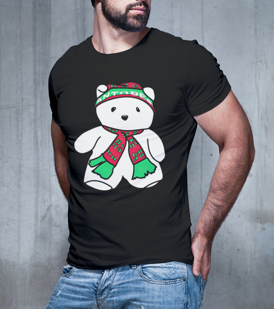 Santa Bear Minnesota Christmas Festive Holiday Teddy T-Shirt