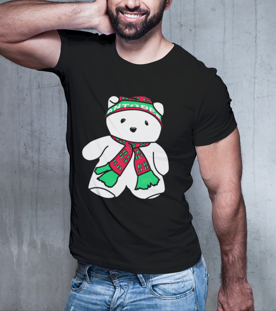 Santa Bear Minnesota Christmas Festive Holiday Teddy T-Shirt