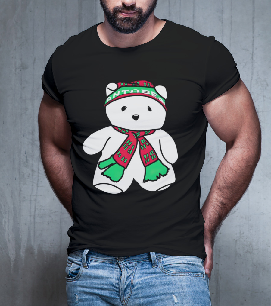Santa Bear Minnesota Christmas Festive Holiday Teddy T-Shirt