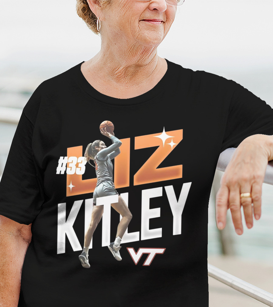 Virginia Tech Liz Kitley #33 VT Basketball Stars T-Shirt