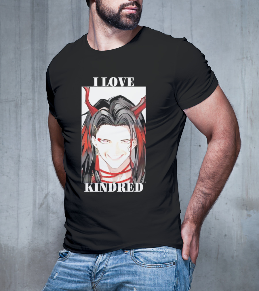 Vox Akuma I Love Kindred Red Horns Anime Character T-Shirt