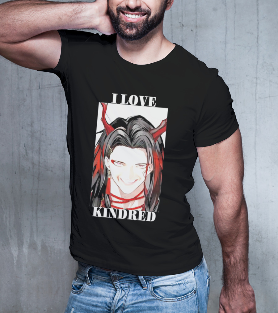 Vox Akuma I Love Kindred Red Horns Anime Character T-Shirt